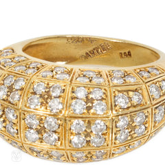Cartier gold and diamond bombé ring