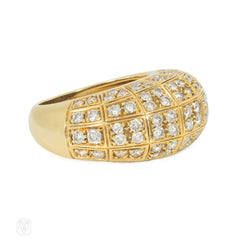 Cartier gold and diamond bombé ring