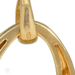 Cartier gold and diamond doorknocker earrings