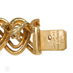 Cartier Mid-Century gold and diamond scrolling necklace