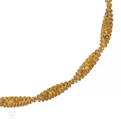 Cartier mid-century twisted gold necklace