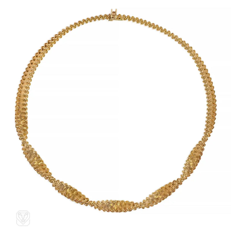 Cartier Mid - Century Twisted Gold Necklace