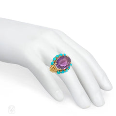 Cartier, Paris 1950s amethyst and turquoise ring