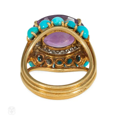 Cartier, Paris 1950s amethyst and turquoise ring