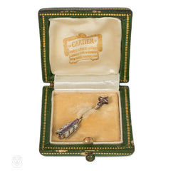 Cartier, Paris Art Deco amethyst and diamond arrow pin