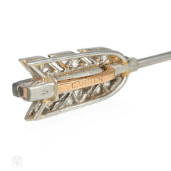 Cartier, Paris Art Deco amethyst and diamond arrow pin