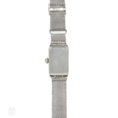 Cartier, Paris Art Deco diamond and platinum cocktail watch
