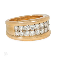 Cartier, Paris gold and diamond band ring