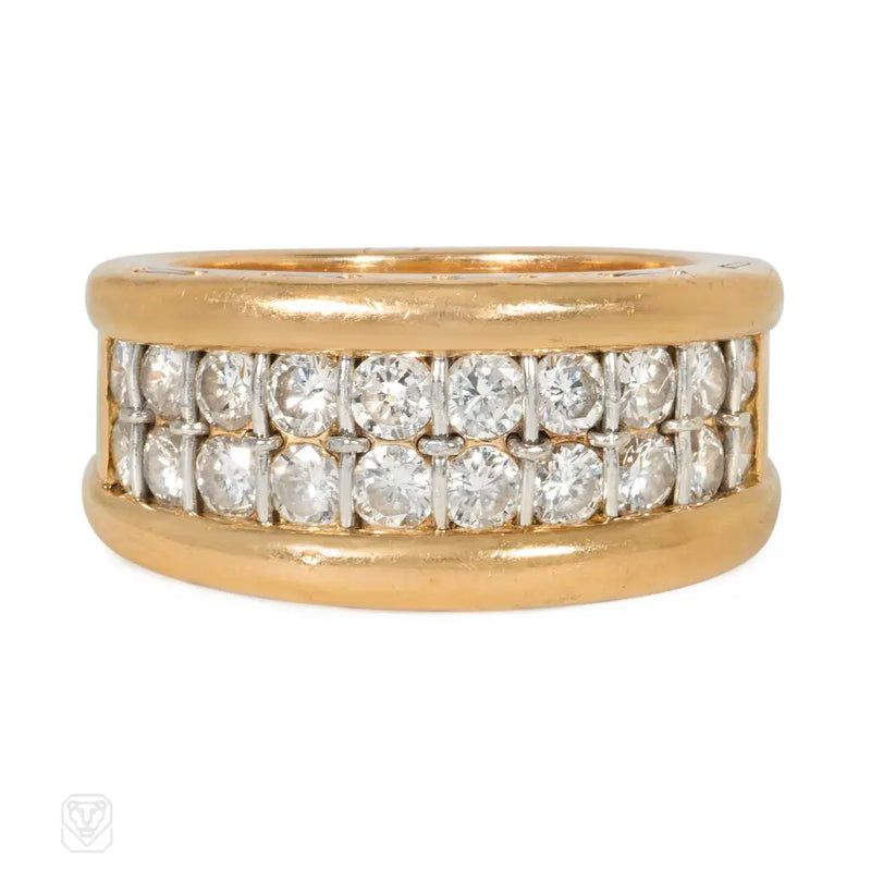Cartier Paris Gold And Diamond Band Ring