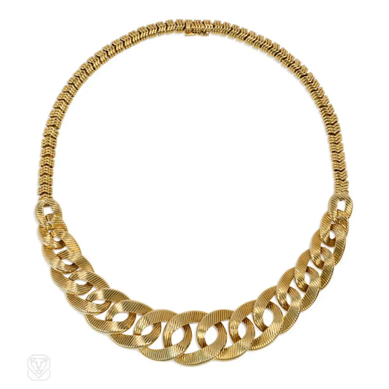 Cartier Paris Gold Curblink - Front Necklace