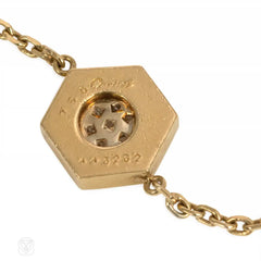 Cartier, Paris hexagonal gold and diamond chain