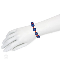 Cartier, Paris lapis and coral bracelet