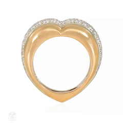 Cartier Paris limited edition gold and diamond heart ring