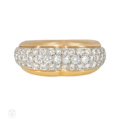 Cartier Paris limited edition gold and diamond heart ring