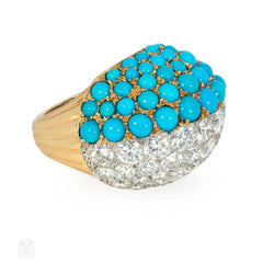 Cartier, Paris turquoise and diamond Boule ring