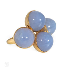 Cartier Retro chalcedony and gold ring. London