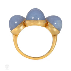 Cartier Retro chalcedony and gold ring. London