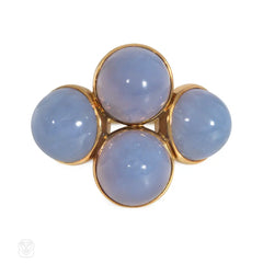 Cartier Retro chalcedony and gold ring. London