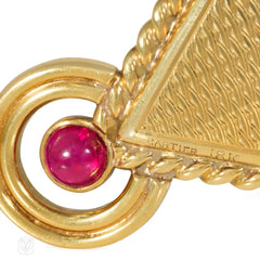 Cartier Retro hand mirror pendant