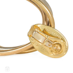 Cartier Trinity three-color gold door knocker hoop earrings