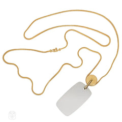 Cartier two-color chain and pulley pendant industrial necklace