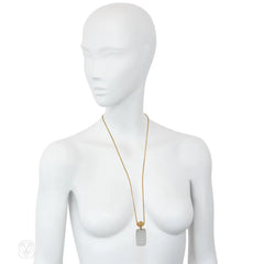 Cartier two-color chain and pulley pendant industrial necklace