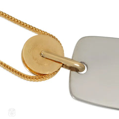 Cartier two-color chain and pulley pendant industrial necklace