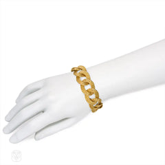 Cartier woven gold curblink bracelet, Paris