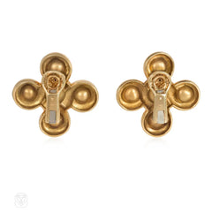 Chanel Paris estate gold and pearl earrings