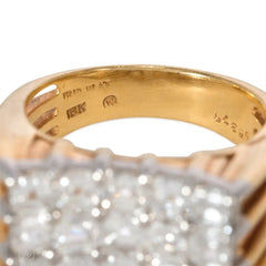 Concave diamond plaque ring, Oscar Heyman Bros.