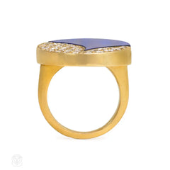 Diamond and lapis ring, Bulgari