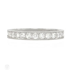 Diamond and platinum eternity band