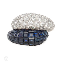Diamond and sapphire "double boule" ring, Van Cleef & Arpels