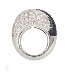 Diamond and sapphire "double boule" ring, Van Cleef & Arpels