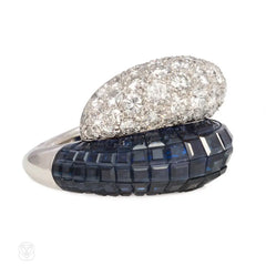 Diamond and sapphire "double boule" ring, Van Cleef & Arpels