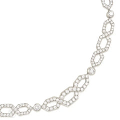Diamond geometric link necklace, David Webb