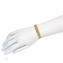 Dinh Van for Cartier set of six gold bangle bracelets