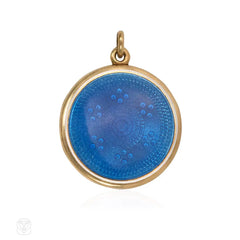 Edwardian blue enamel locket