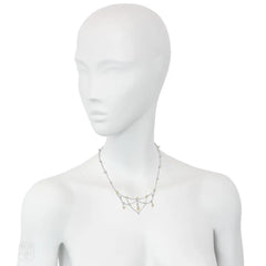 Edwardian pearl and diamond festoon necklace