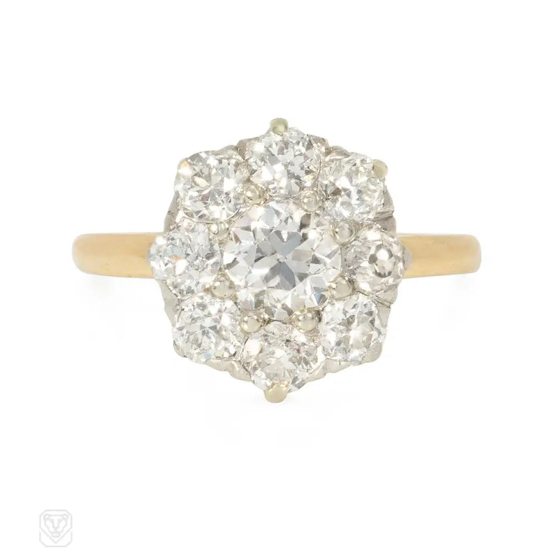 Edwardian Tiffany & Co. diamond cluster ring
