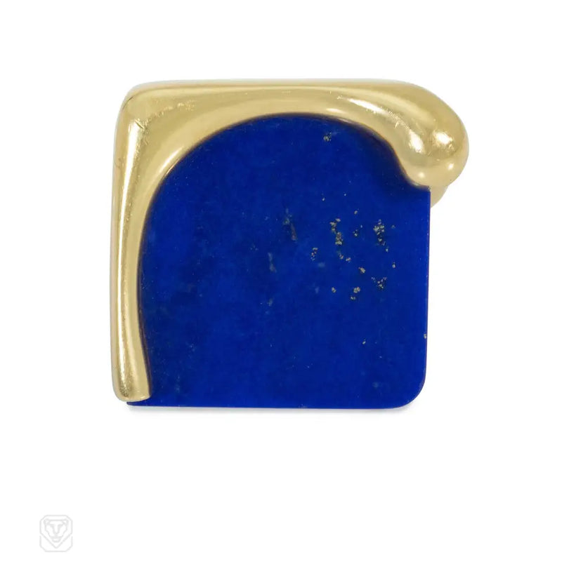 Elsa Peretti for Tiffany lapis and gold abstract ring