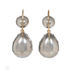 Emerald paste and jonquil paste drop earrings