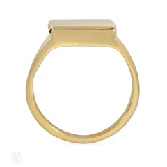 English gold locket ring