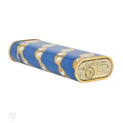 Estate Cartier enamel, gold, and diamond lighter