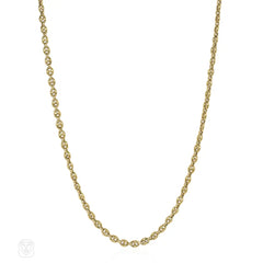 Estate gold mariner link chain necklace