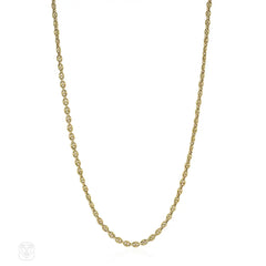 Estate gold mariner link chain necklace