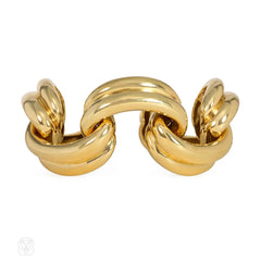 Estate gold tubular link bracelet