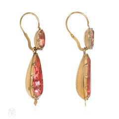 French Antique foiled crystal earrings