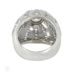 French Art Deco bombé diamond ring