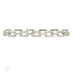 French Art Deco diamond link bracelet